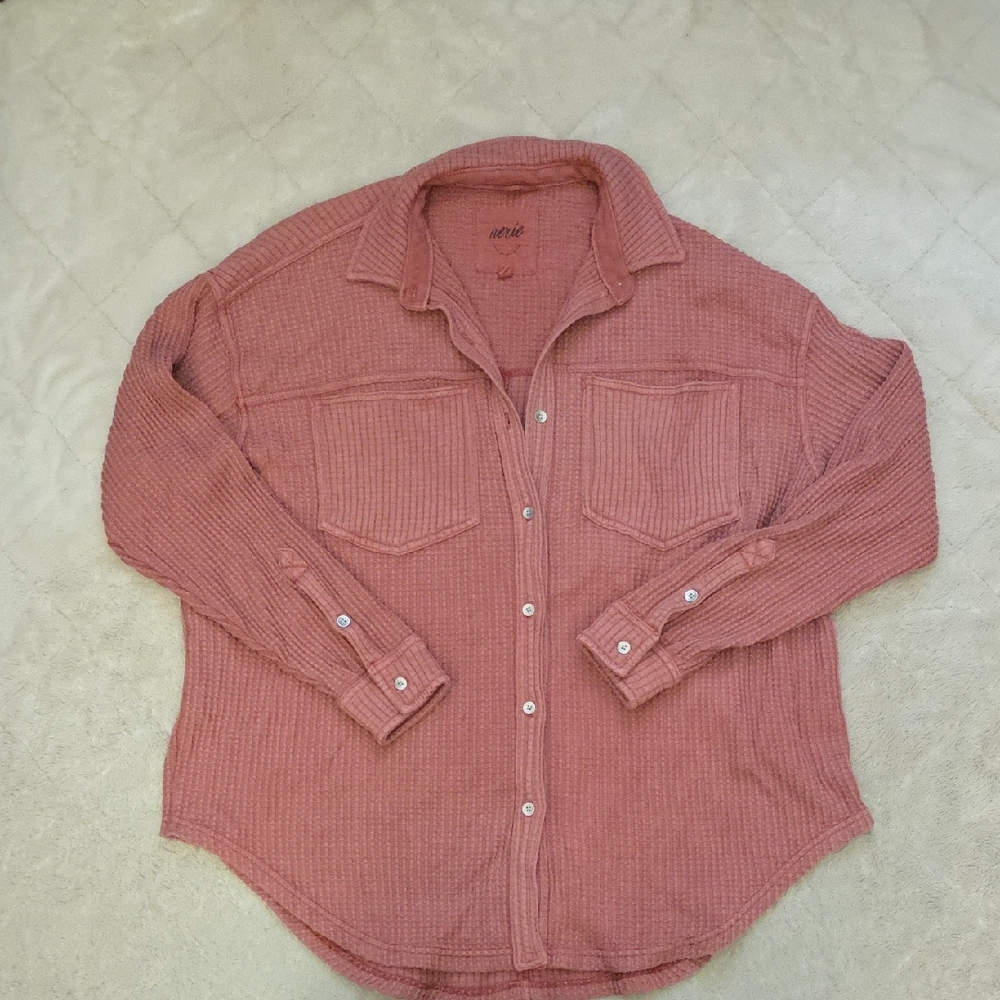 Aerie Lumberjane Waffle Button Down